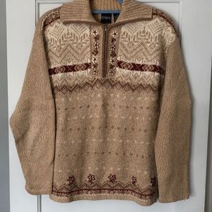 COPY - Vintage Erika women’s size Med. embroidered sweater. 1/4 zip. Heavy, slo…